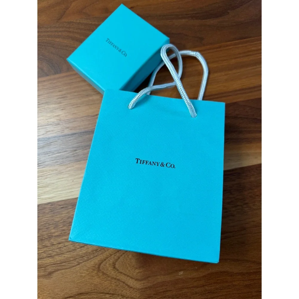 Tiffany & Co Empty Jewelry Box Bag Ribbon Blue Packaging Set Luxury *No Jewelry